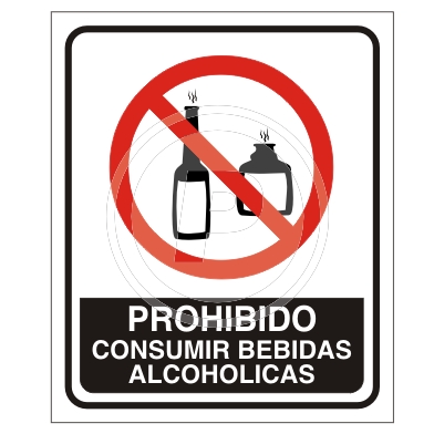 Cartel Prohibido Consumir Bebidas Alcohólicas