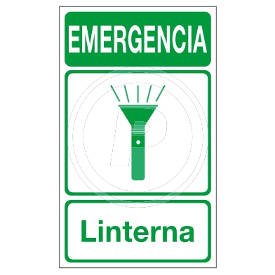 Cartel Emergencia Equipo Linterna