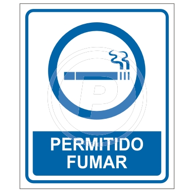 Cartel Permitido Fumar