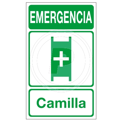 Cartel Emergencia Camilla