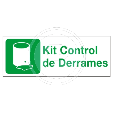 Cartel Emergencia Equipo Kit Control Derrames