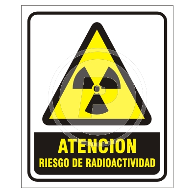 Cartel Atención Riesgo Radioactivo