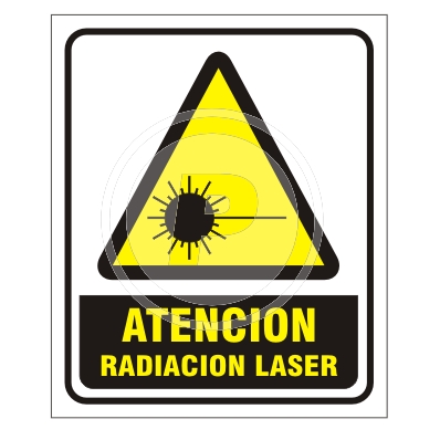 Cartel Atención Radiación Laser