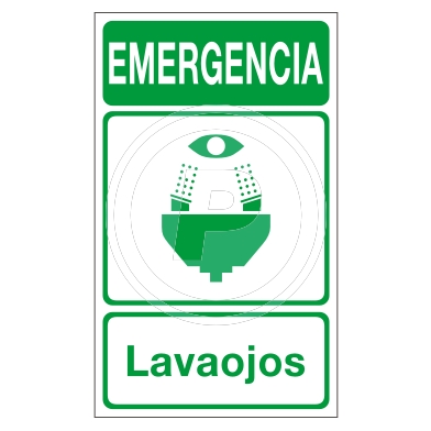 Cartel Emergencia Lavaojos