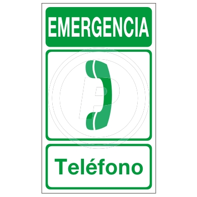 Cartel Emergencia Equipo Teléfono