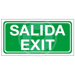 Cartel Salida Salida Exit