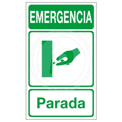 Cartel Emergencia Equipo Parada